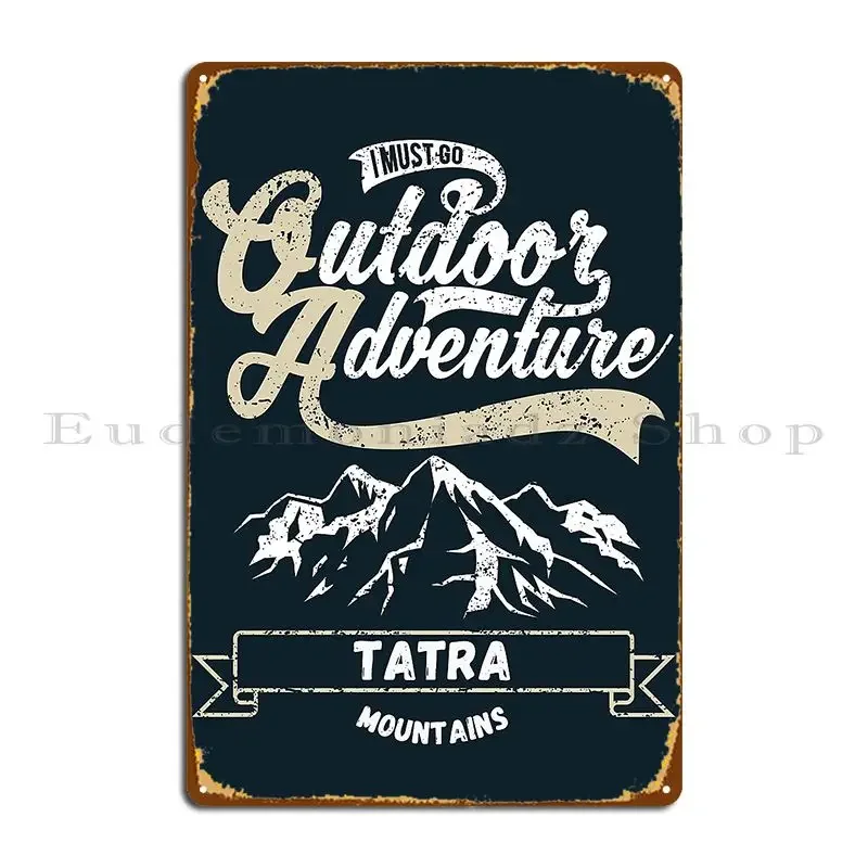 Outdoor Adventure Club - لافتات معدنية بتصميم جبال تاترا في