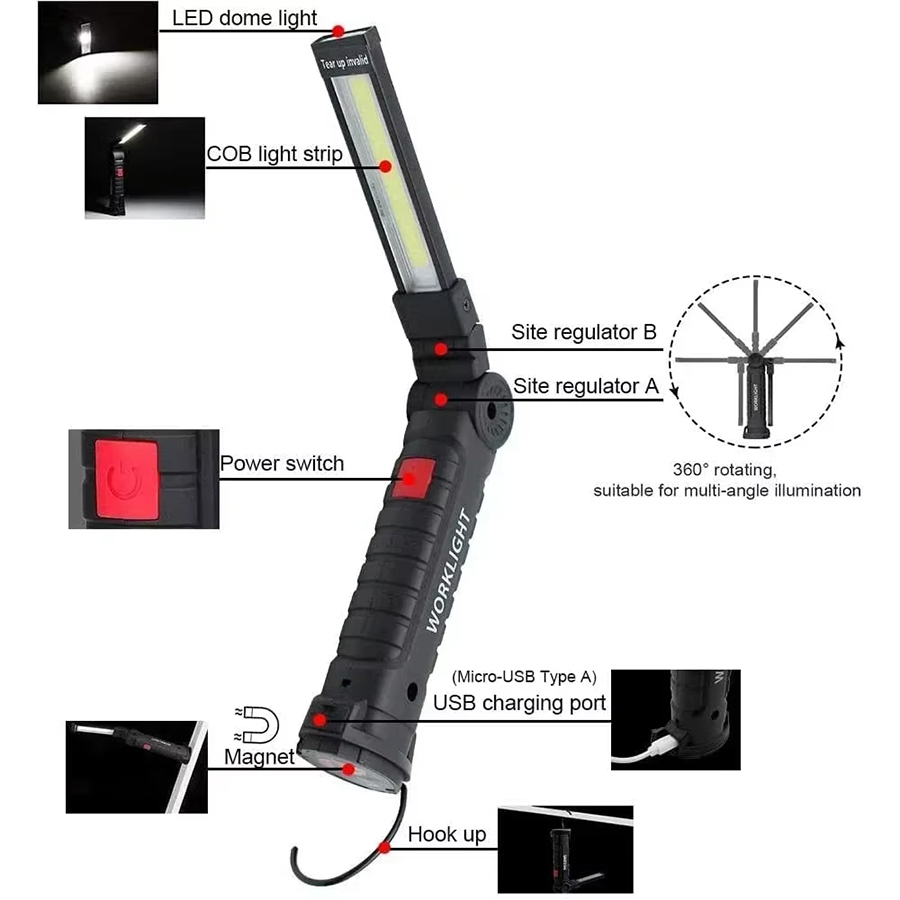 مصباح يدوي LED محمول مع خطاف م - مراجعة Outdoor Adventures وسعره