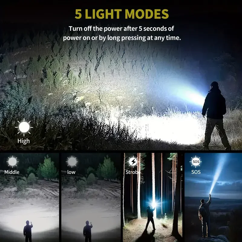 مصباح يدوي قوي للغاية، مصباح ي - مراجعة Outdoor Adventures وسعره