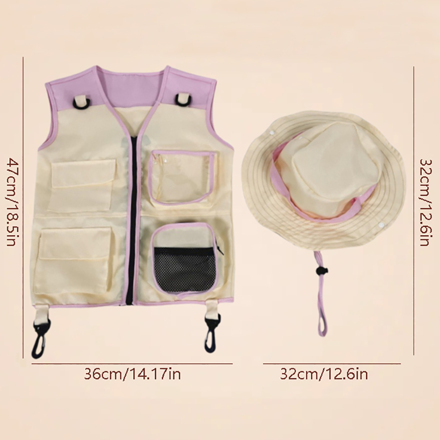 صدرية وقبعة مستكشفة للأطفال ،  - مراجعة Outdoor Adventure Outfit وسعره